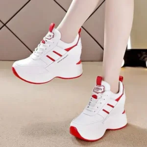 Vanilashoe Women Fashion Platform Lace-Up Sneakers