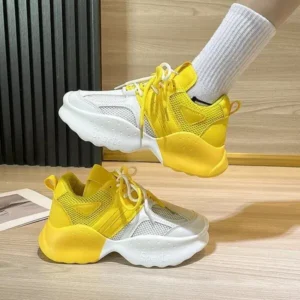 Vanilashoe Women Fashion Gradient Mesh Breathable Sneakers