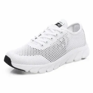 Vanilashoe Women Fashion Sports Lace Up Hollow Design Mesh Breathable Sneakers