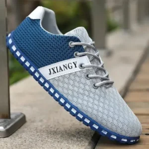 Vanilashoe Men Casual Color Matching Breathable Mesh Flat Shoes