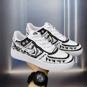 Vanilashoe Men Fashion Graffiti Breathable Sneakers