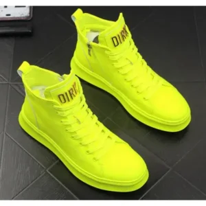 Vanilashoe Men'S Fashion Bright Color High-Top Sneakers