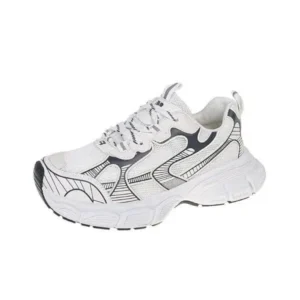 Vanilashoe Women Fashion Distinctive Color Changing Lace-Up Comfortable Breathable Thick-Soled Sneakers