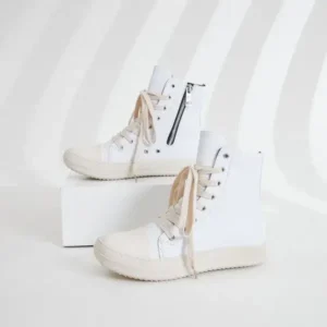 Vanilashoe Women Fashionable Hip Hop White High Top Sneakers